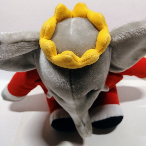 Vintage 1988 Gund King BABAR Elephant 13” Plush Stuffed Animal Red Velvet Suit - Picture 7 of 12